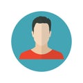 Male face icon in flat design. Man avatar profile. Vector illustration Royalty Free Stock Photo